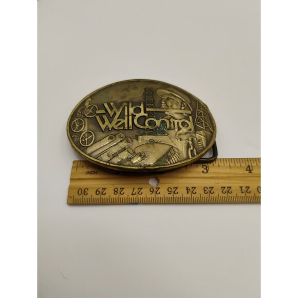Vintage WILD WELL CONTROL Brass Limited Edition Belt Buckle - Picture 9 of 10